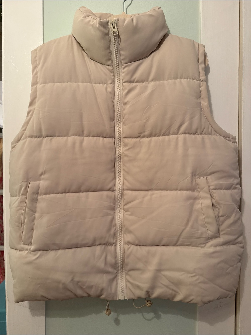 Amazon Women’s Cream Quilted Puffer Vest